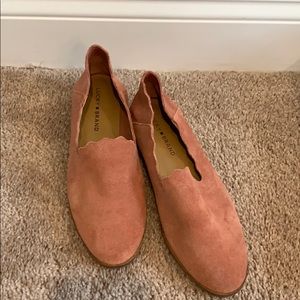 8.5 Lucky blush pink scallop mules: Chaslie Canyon